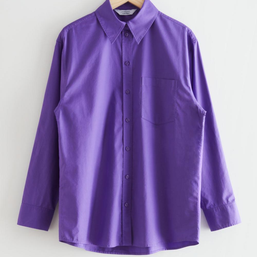 & other stories voluminous purple shirt